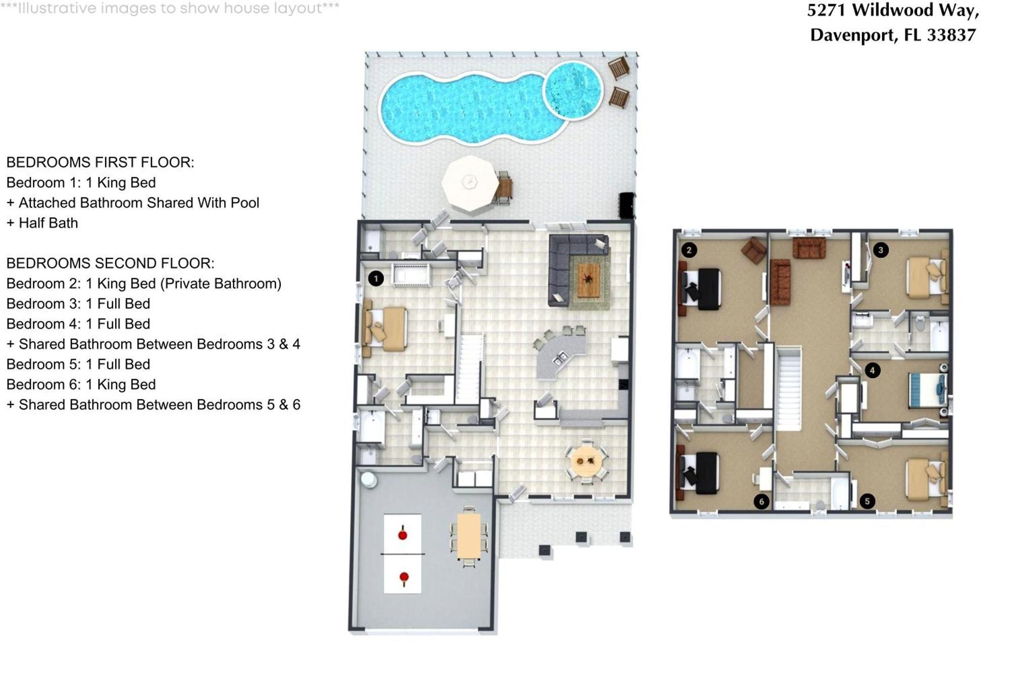 6 Bedrooms- 5,5 Bathrooms- Solterra 5271 Ww Davenport Exterior photo